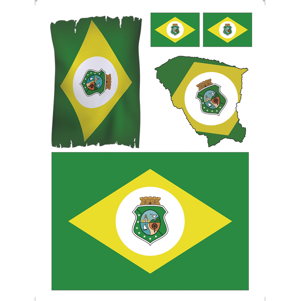 Transfer de Imagem Litoarte 9,8x7,5cm TI-007 Bandeira do Ceará - Palácio da Arte