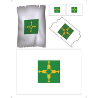 Transfer de Imagem Litoarte 9,8x7,5cm TI-008 Bandeira do Distrito Federal - Palácio da Arte