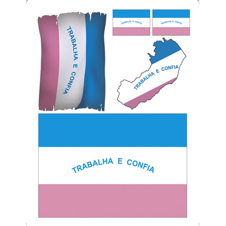 Transfer de Imagem Litoarte 9,8x7,5cm TI-009 Bandeira do Espírito Santo - Palácio da Arte