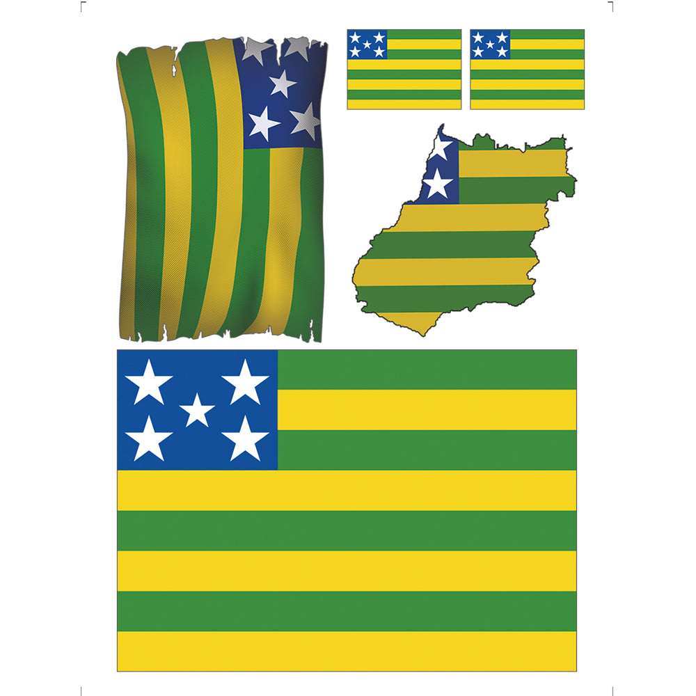 Transfer de Imagem Litoarte 9,8x7,5cm TI-010 Bandeira de Goiás - Palácio da Arte
