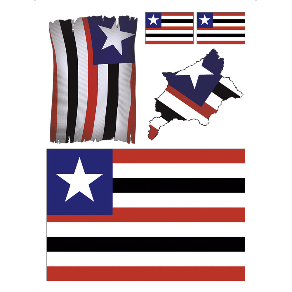 Transfer de Imagem Litoarte 9,8x7,5cm TI-011 Bandeira do Maranhão - Palácio da Arte