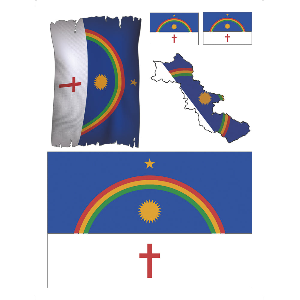 Transfer de Imagem Litoarte 9,8x7,5cm TI-018 Bandeira de Pernambuco - Palácio da Arte