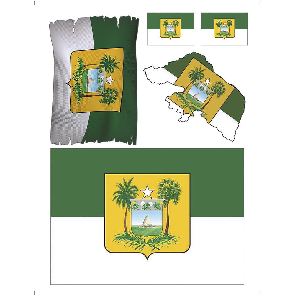 Transfer de Imagem Litoarte 9,8x7,5cm TI-021 Bandeira do Rio Grande do Norte - Palácio da Arte