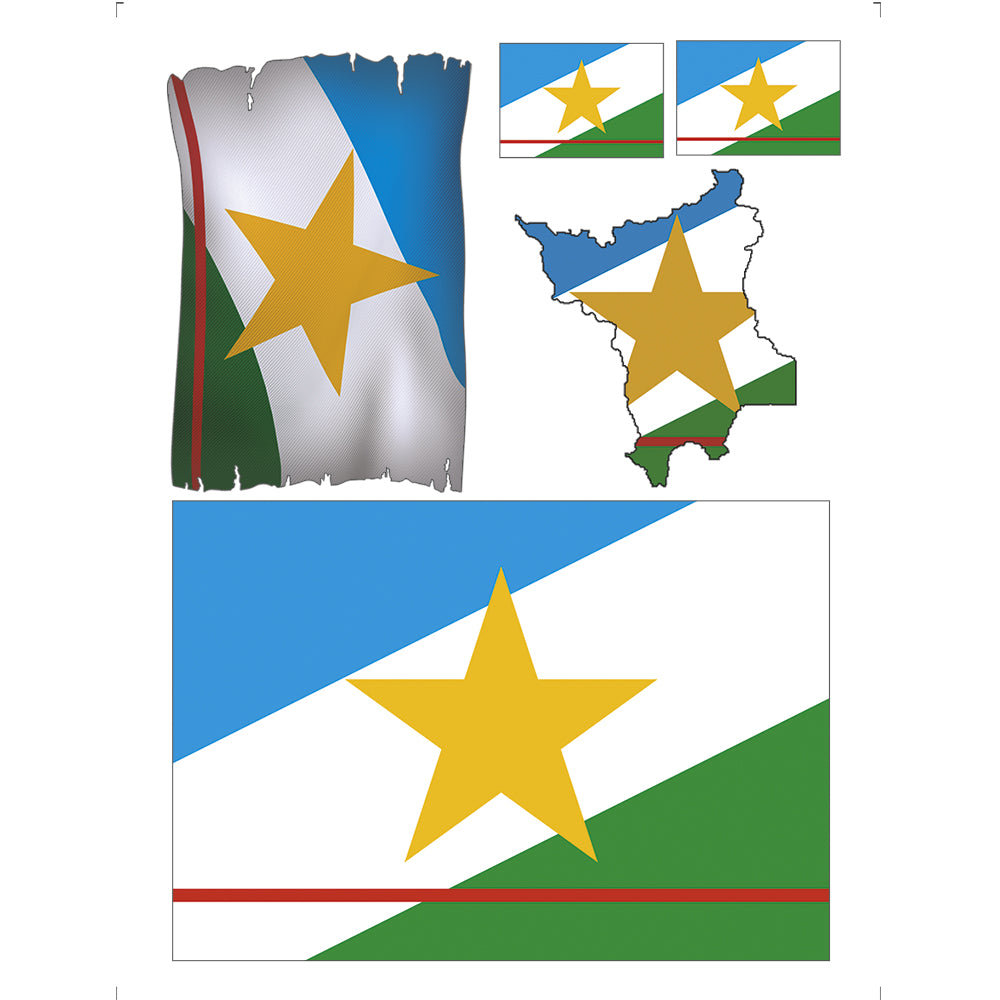 Transfer de Imagem Litoarte 9,8x7,5cm TI-024 Bandeira de Roraima - Palácio da Arte