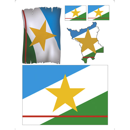 Transfer de Imagem Litoarte 9,8x7,5cm TI-024 Bandeira de Roraima - Palácio da Arte