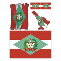 Transfer de Imagem Litoarte 9,8x7,5cm TI-025 Bandeira de Santa Catarina - Palácio da Arte