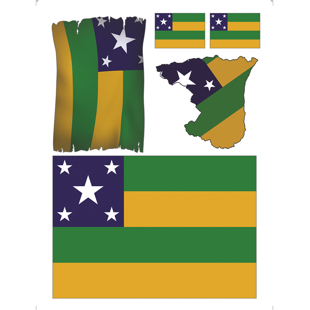 Transfer de Imagem Litoarte 9,8x7,5cm TI-027 Bandeira de Sergipe - Palácio da Arte