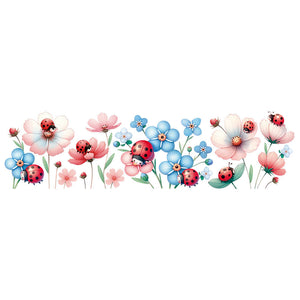 Transfer de Imagem Têxtil Litoarte 24x7 TTB4-014 Joaninha com Flores - Palácio da Arte