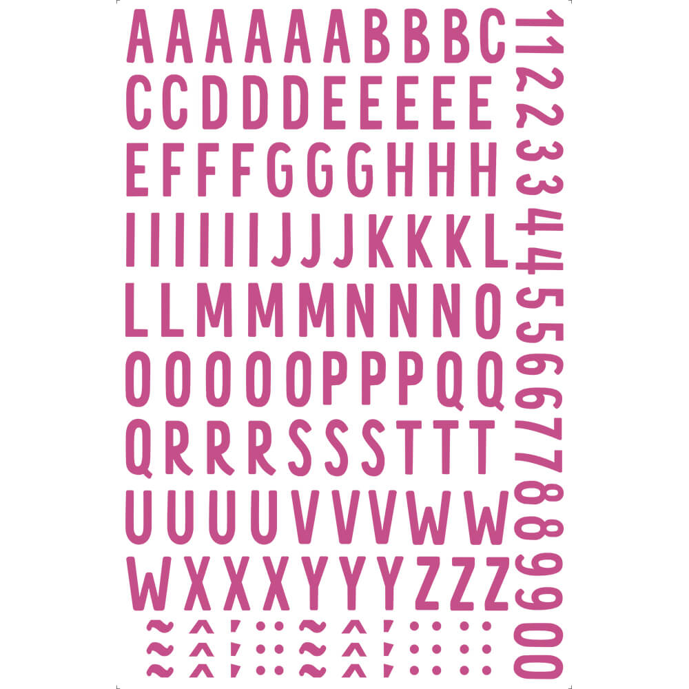 Transfer Litoarte 19,5x29,5 TIB-023 Alfabeto Maiúsculo 2,5cm Rosa - Palácio da Arte
