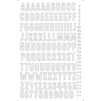 Transfer Litoarte 9,8x15cm TIS-050 Alfabeto Maiúsculo 1,5cm Branco - Palácio da Arte