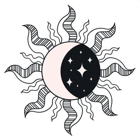 Transfer Têxtil Litoarte 13,5x13,5 TTQ4-007 Sol e Lua - Palácio da Arte