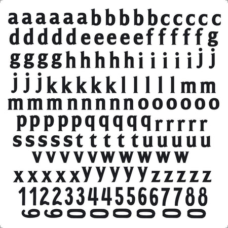 Transfer Têxtil Litoarte 13,5x13,5 TTQ4-042 Alfabeto Minúsculo Letra 0,7cm Preto - Palácio da Arte