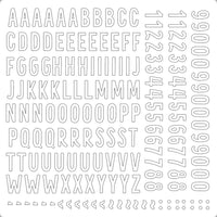 Transfer Têxtil Litoarte 13,5x13,5 TTQ4-043 Alfabeto Maiúsculo Letra 1,1cm Branco - Palácio da Arte