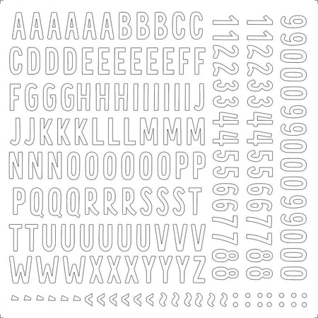 Transfer Têxtil Litoarte 13,5x13,5 TTQ4-043 Alfabeto Maiúsculo Letra 1,1cm Branco - Palácio da Arte