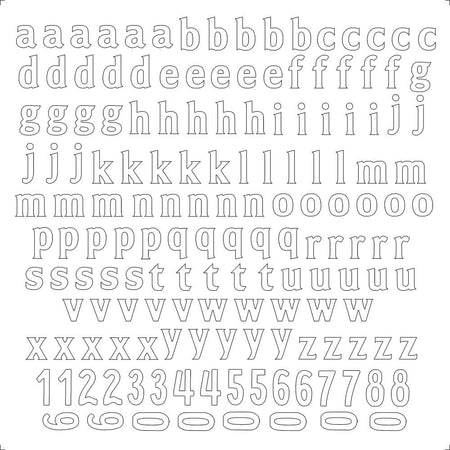 Transfer Têxtil Litoarte 13,5x13,5 TTQ4-044 Alfabeto Minúsculo Letra 0,7cm Branco - Palácio da Arte