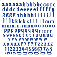 Transfer Têxtil Litoarte 13,5x13,5 TTQ4-046 Alfabeto Minúsculo Letra 0,7cm Azul - Palácio da Arte