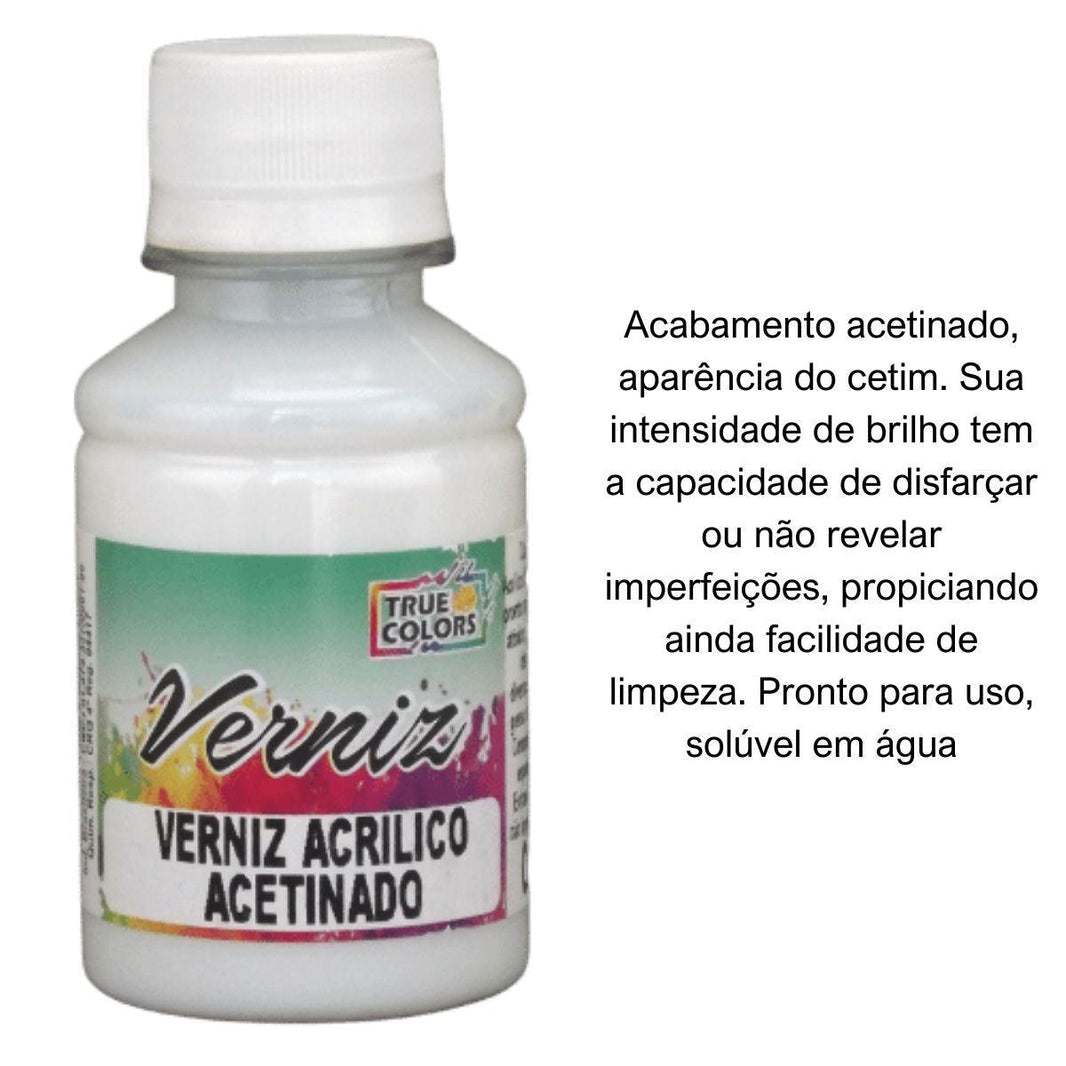 Verniz Acrílico Acetinado 100ml True Colors - Palácio da Arte