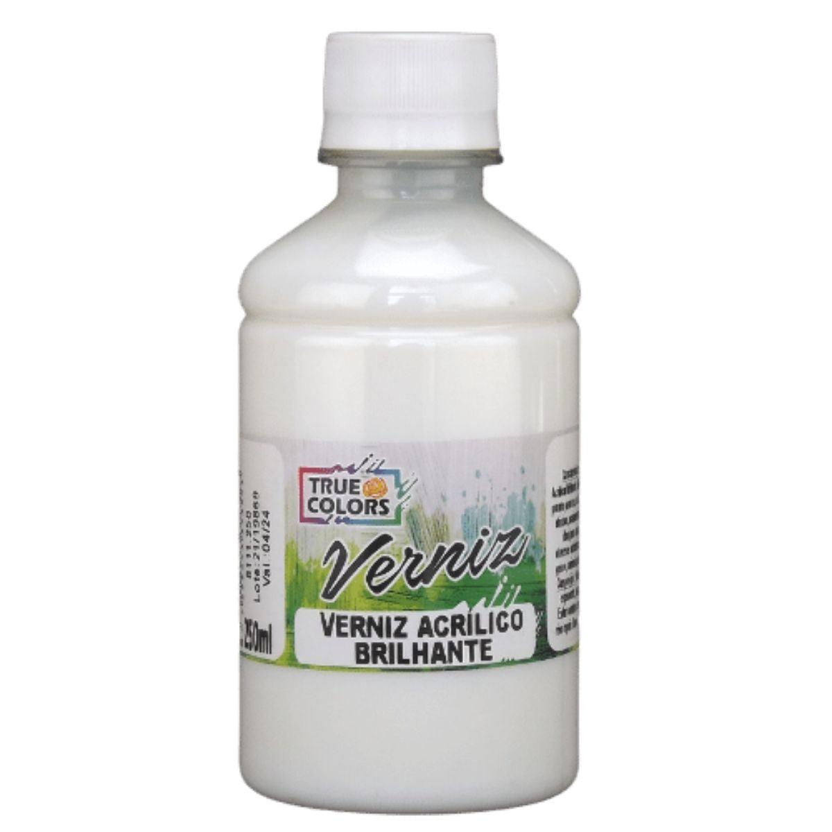 Verniz Acrílico Brilhante 250ml True Colors - Palácio da Arte