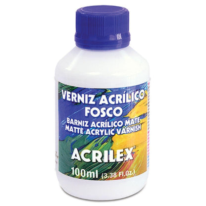 Verniz Acrílico Fosco Acrilex 100ml - Palácio da Arte