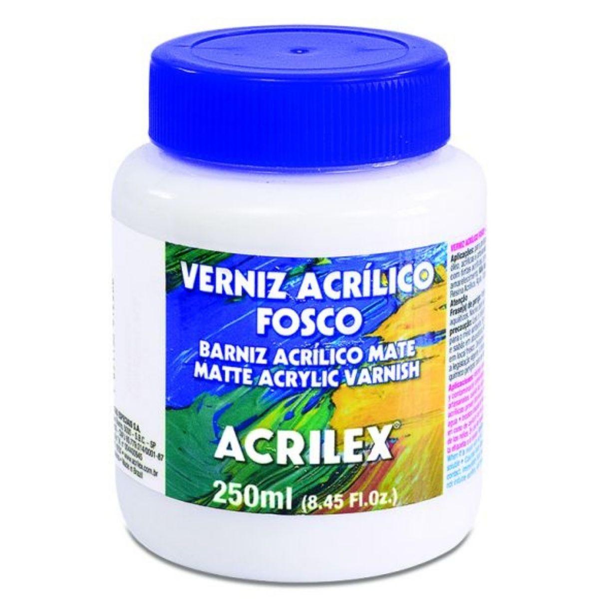 Verniz Acrílico Fosco Acrilex 250ml - Palácio da Arte