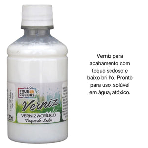 Verniz Acrílico Toque de Seda 250ml True Colors - Palácio da Arte