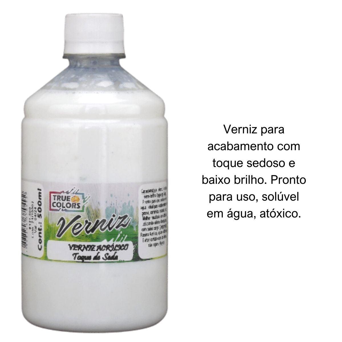 Verniz Acrílico Toque de Seda 500ml True Colors - Palácio da Arte