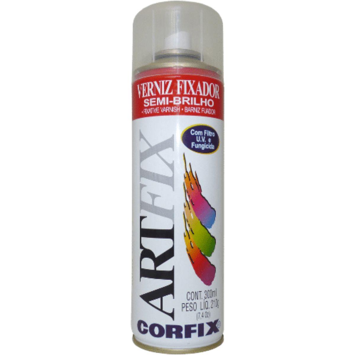 Verniz Fixador Spray Semi-Brilho Corfix 300ml - Palácio da Arte