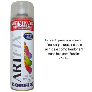 Verniz Fixador Spray Semi-Brilho Corfix 300ml - Palácio da Arte