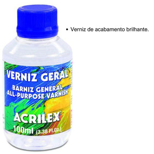 Verniz Geral Acrilex Brilhante 100ml - Palácio da Arte