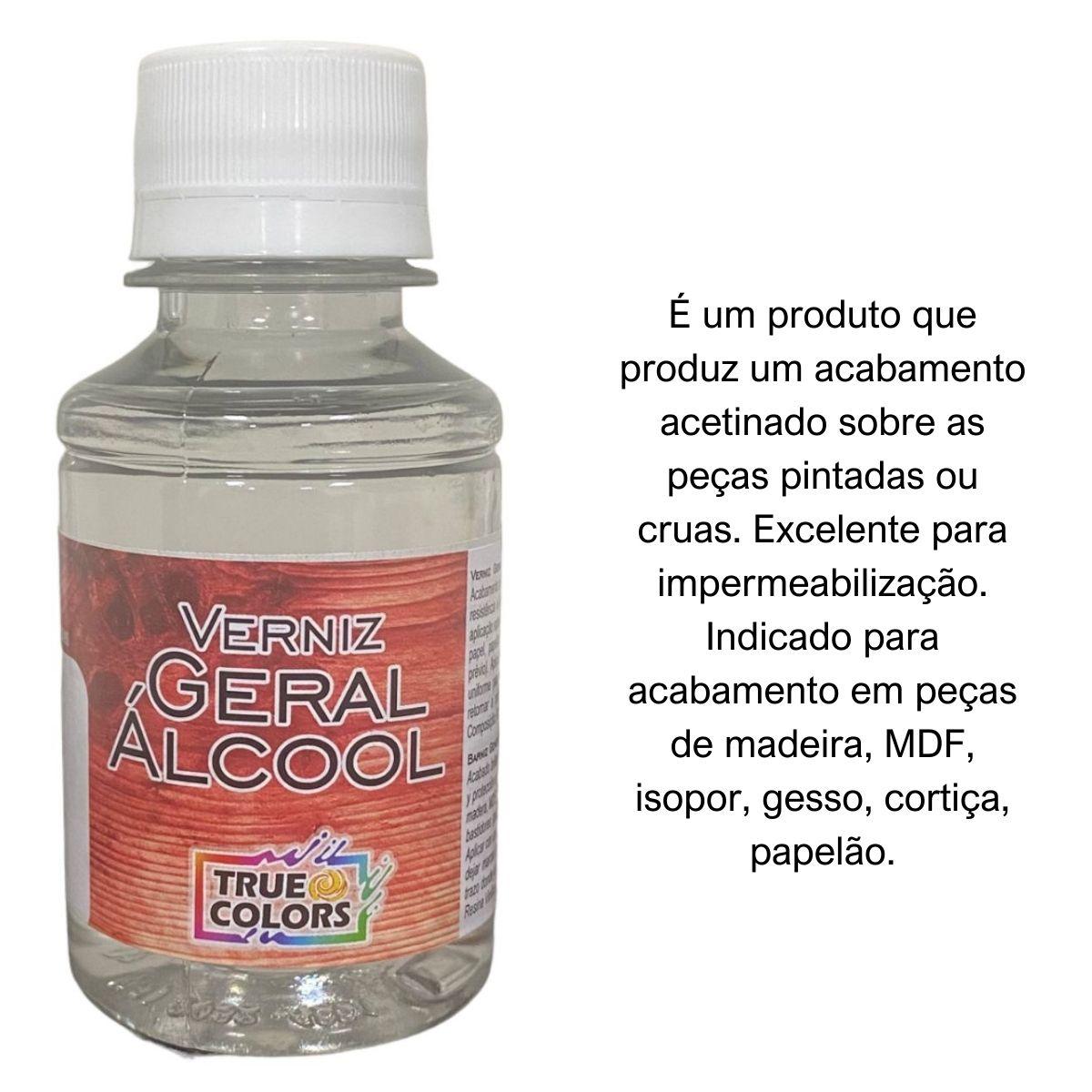 Verniz Geral Álcool 100ml Acetinado True Colors - Palácio da Arte