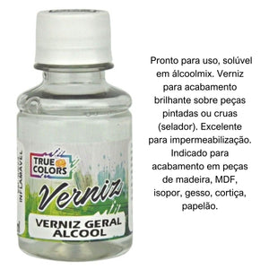 Verniz Geral Álcool 100ml True Colors - Palácio da Arte