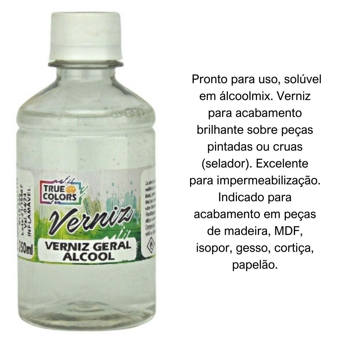 Verniz Geral Álcool 250ml True Colors - Palácio da Arte