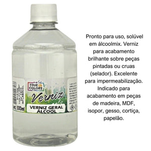 Verniz Geral Alcool 500ml True Colors - Palácio da Arte