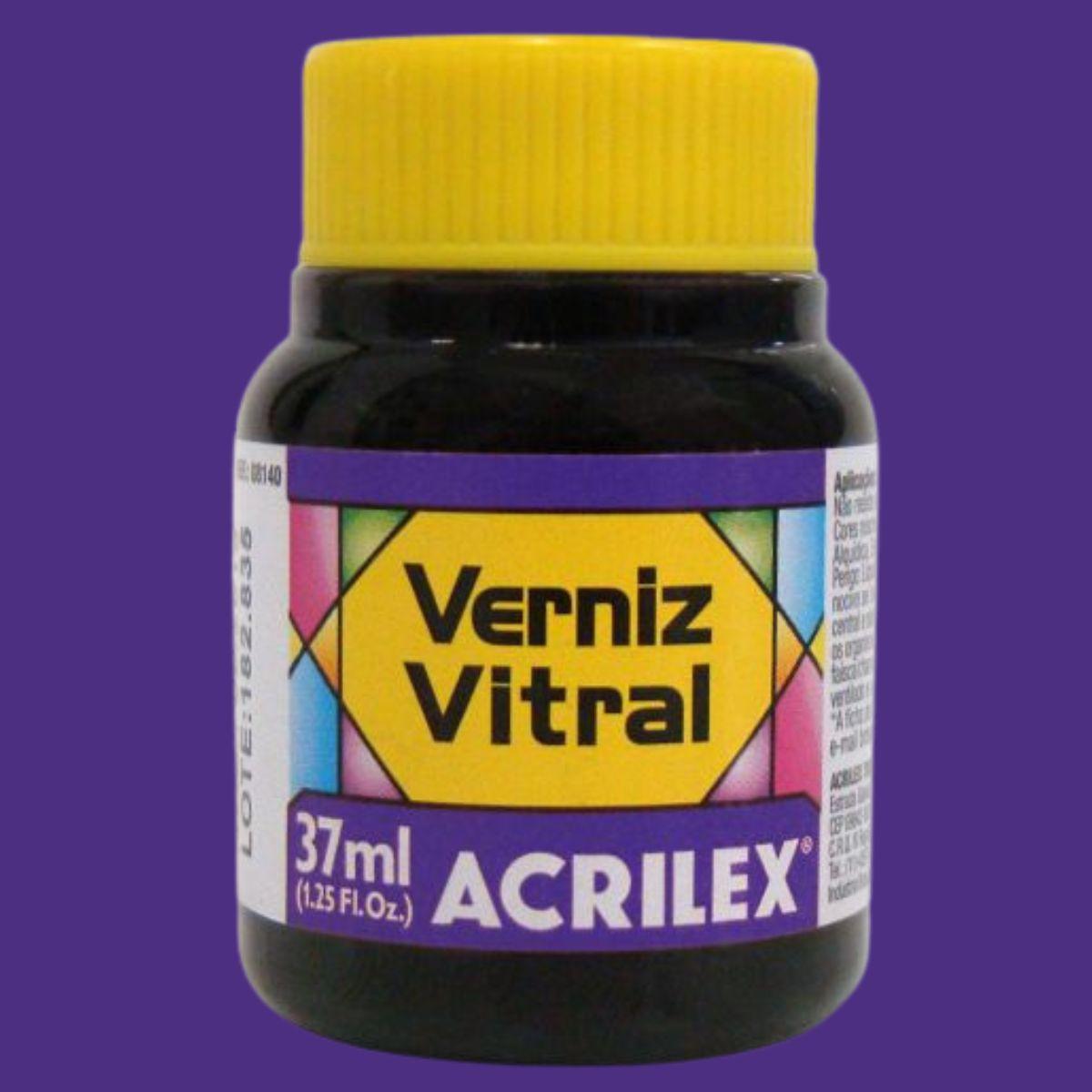 Verniz Vitral Acrilex 37ml Transparente e Brilhante - Palácio da Arte