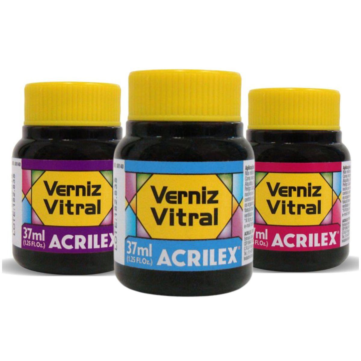 Verniz Vitral Acrilex 37ml Transparente e Brilhante - Palácio da Arte