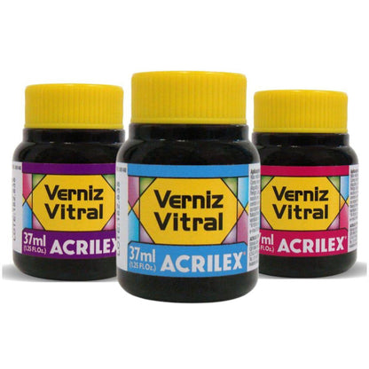 Verniz Vitral Acrilex 37ml Transparente e Brilhante - Palácio da Arte
