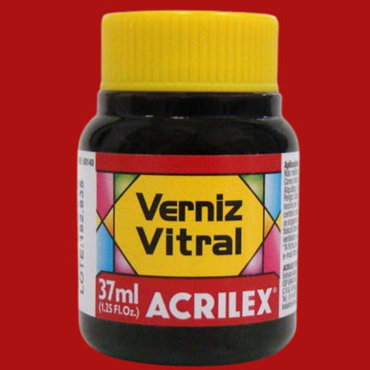 Verniz Vitral Acrilex 37ml Transparente e Brilhante - Palácio da Arte