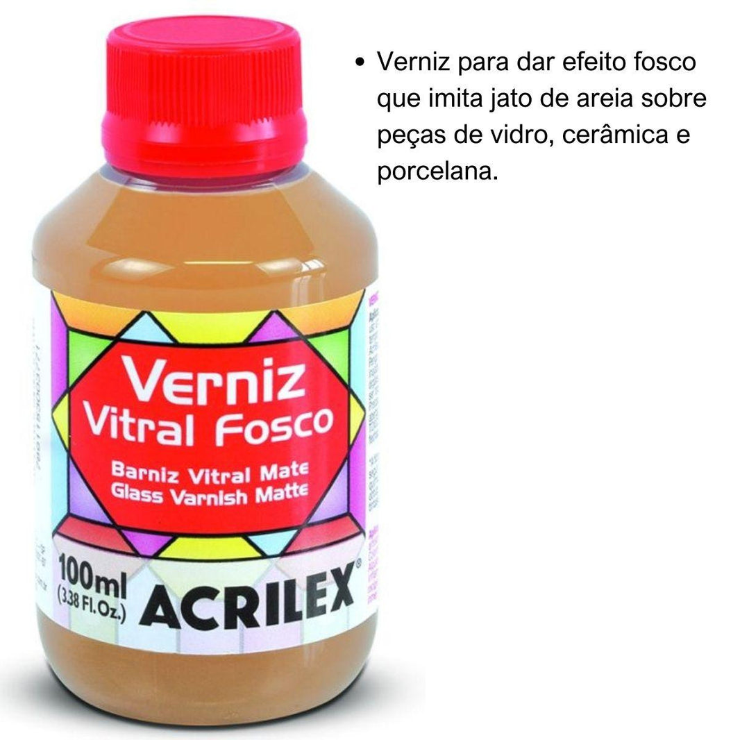 Verniz Vitral Fosco Acrilex 100ml Incolor - Palácio da Arte