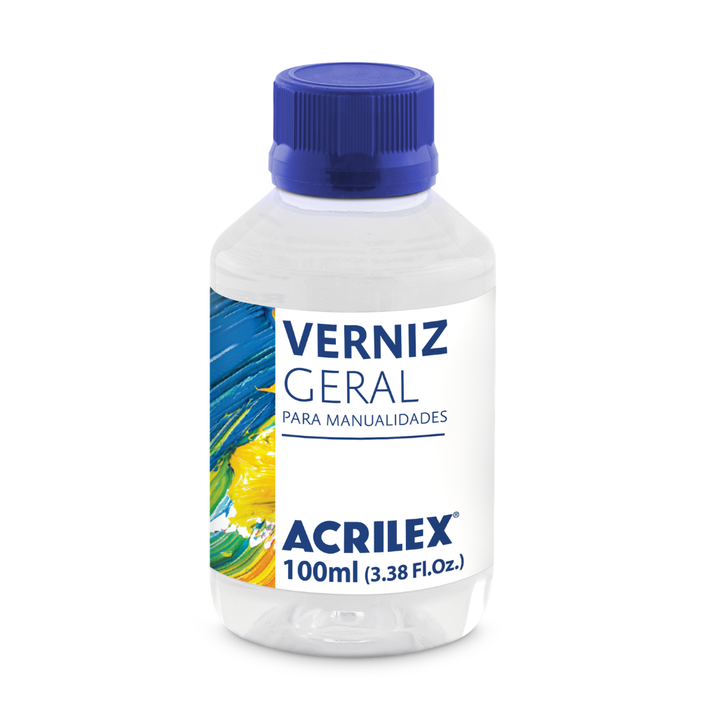 Verniz Geral Acrilex Brilhante 100ml Brilho e Proteção