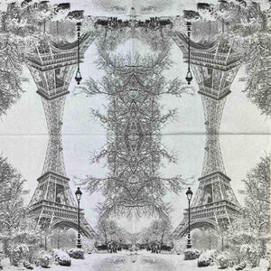 Guardanapo Decoupage Winter In Paris 33317930 Ambiente com 2 peças