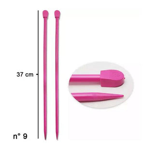 Agulha para Tricô Milward Plástica Pink D973009 38x0,90cm - Palácio da Arte