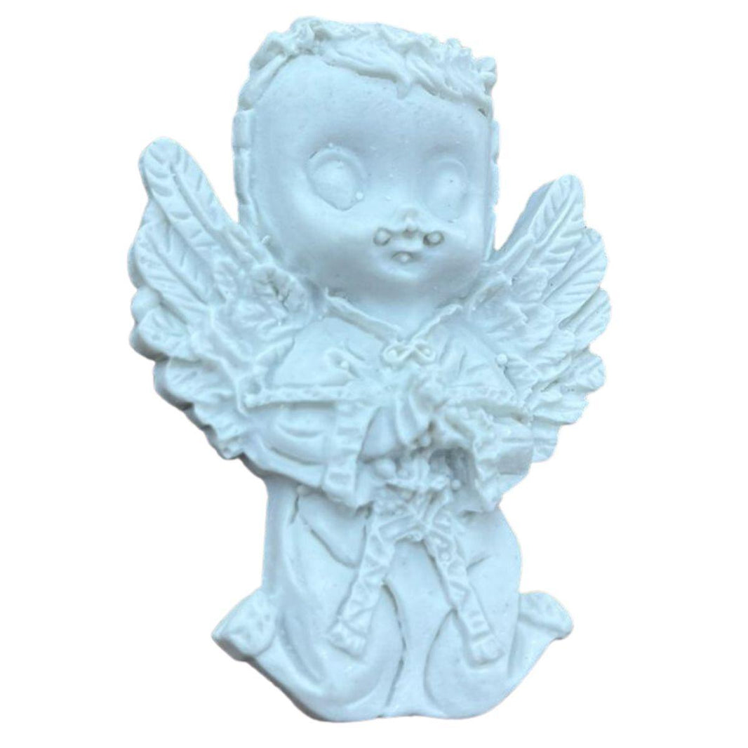 Aplique Anjinho Baby 6,7x4,5cm Resina - Palácio da Arte