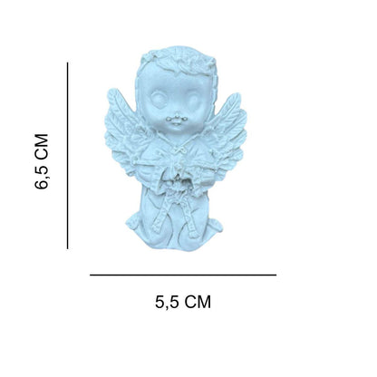 Aplique Anjinho Baby 6,7x4,5cm Resina - Palácio da Arte