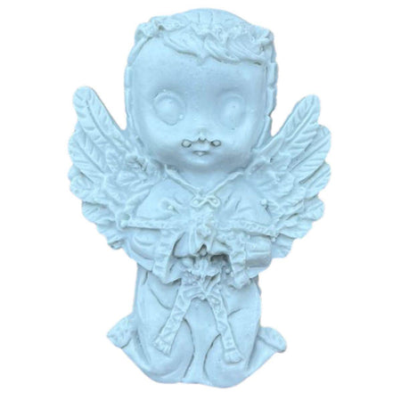 Aplique Anjinho Baby 6,7x4,5cm Resina - Palácio da Arte