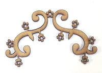 Aplique Arabesco Cantoneira 8,5x5cm em MDF - Palácio da Arte