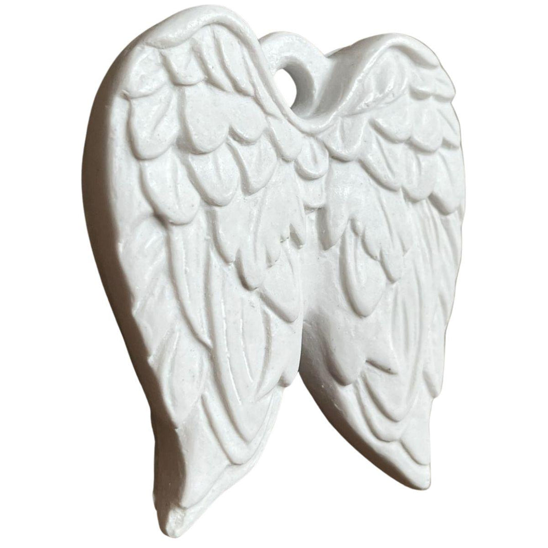 Aplique Asa de Anjo com Pendurador 7,6x7x1cm Resina - Palácio da Arte
