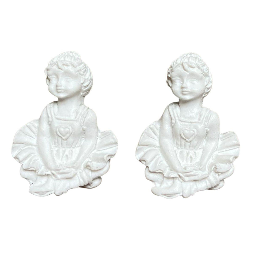 Aplique Bailarina Mini 5x3,5cm com 2 unidades Resina - Palácio da Arte