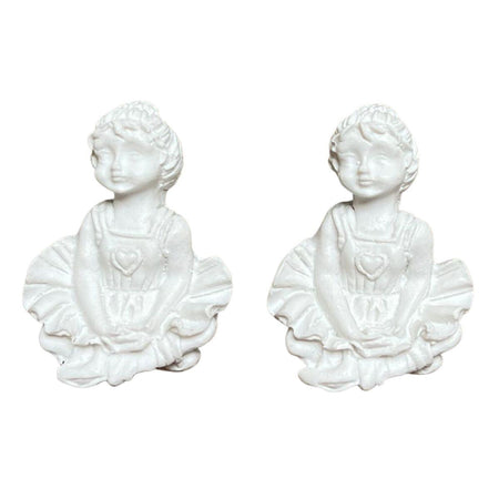 Aplique Bailarina Mini 5x3,5cm com 2 unidades Resina - Palácio da Arte