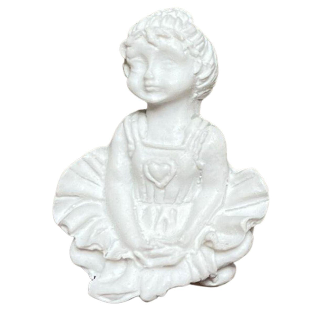 Aplique Bailarina Mini 5x3,5cm com 2 unidades Resina - Palácio da Arte