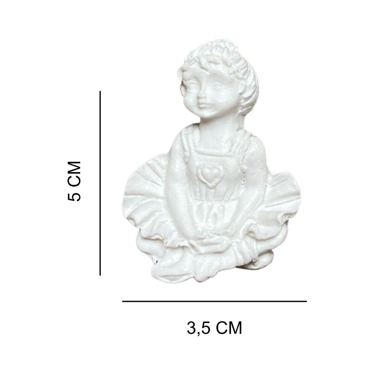 Aplique Bailarina Mini 5x3,5cm com 2 unidades Resina - Palácio da Arte
